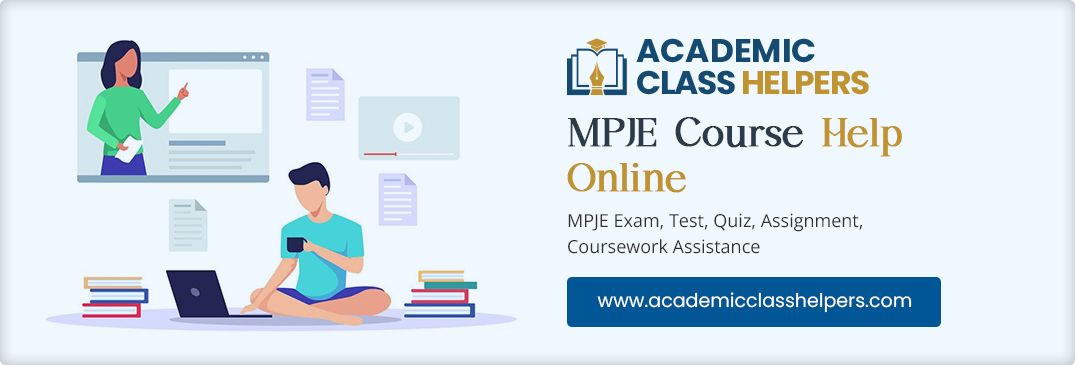 MPJE Course Help Online MPJE Course Help Online